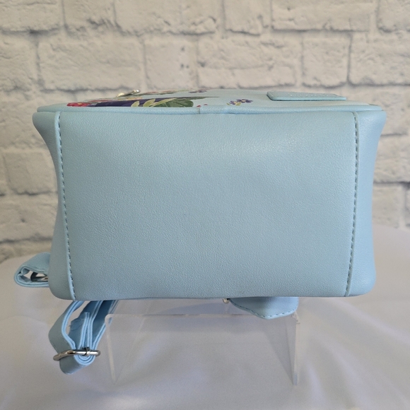 Loungefly Alice in Wonderland Character Floral Mini Backpack Disney Bag Blue New - Picture 13 of 16